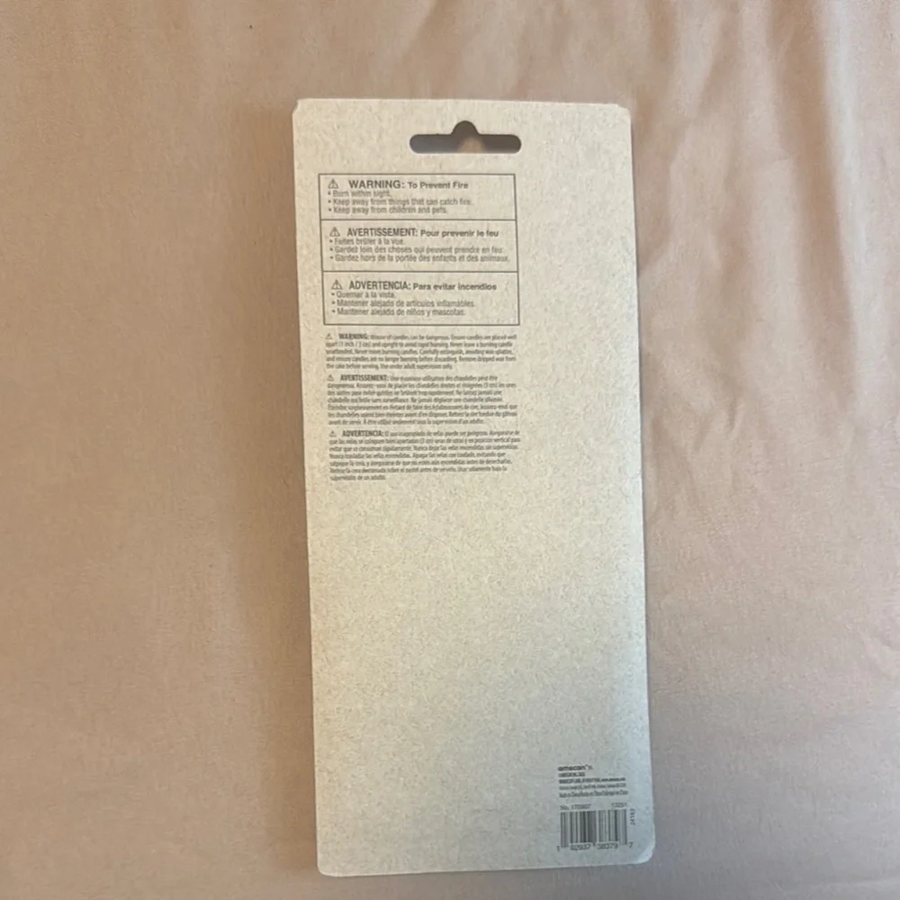 White Product Warning Label Card
